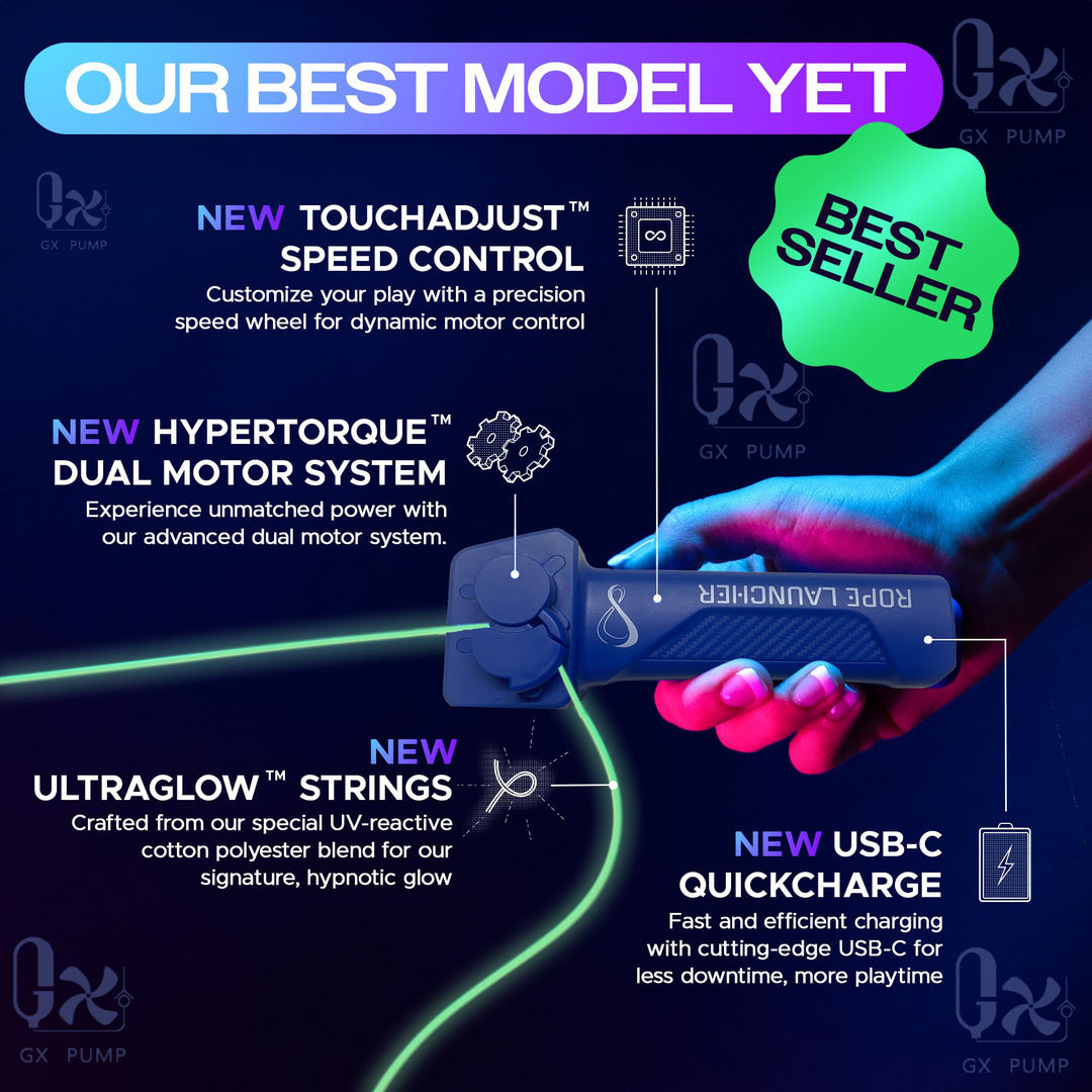 Rope Transmitter Handheld Adjustable Speed Luminous Rope Toy